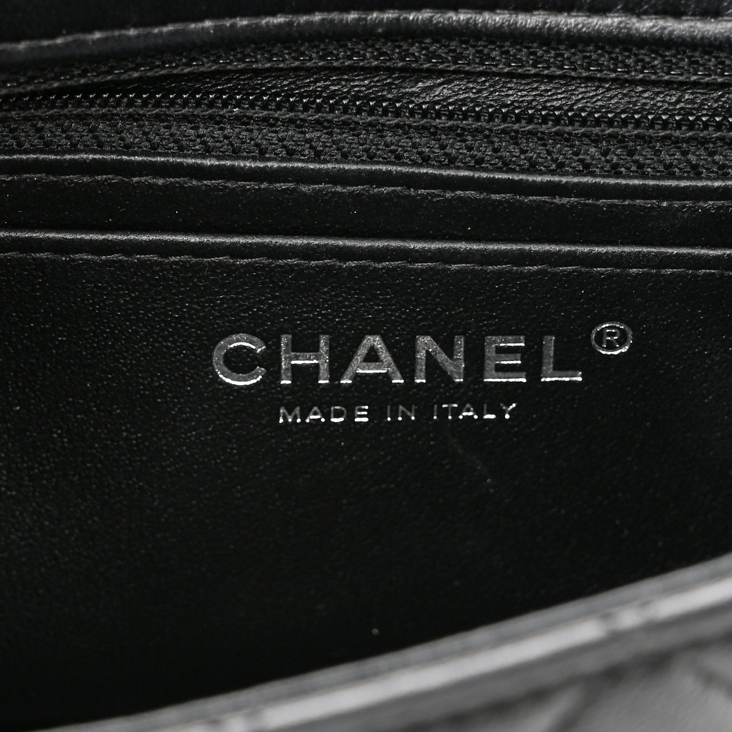 Lambskin Quilted Mini Rectangular Flap Black