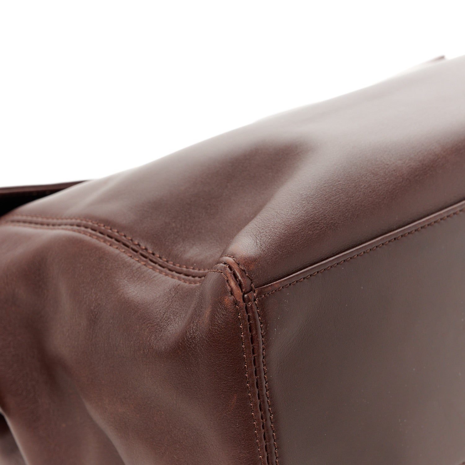 Chanel Lambskin Logo Messenger Flap Brown 15 of 16