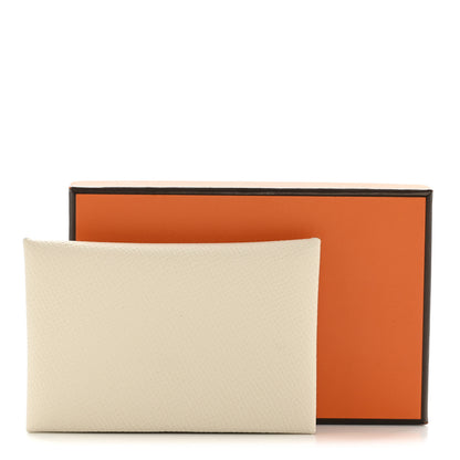 Hermes Epsom Horseshoe Calvi Card Case Craie 8 of 8