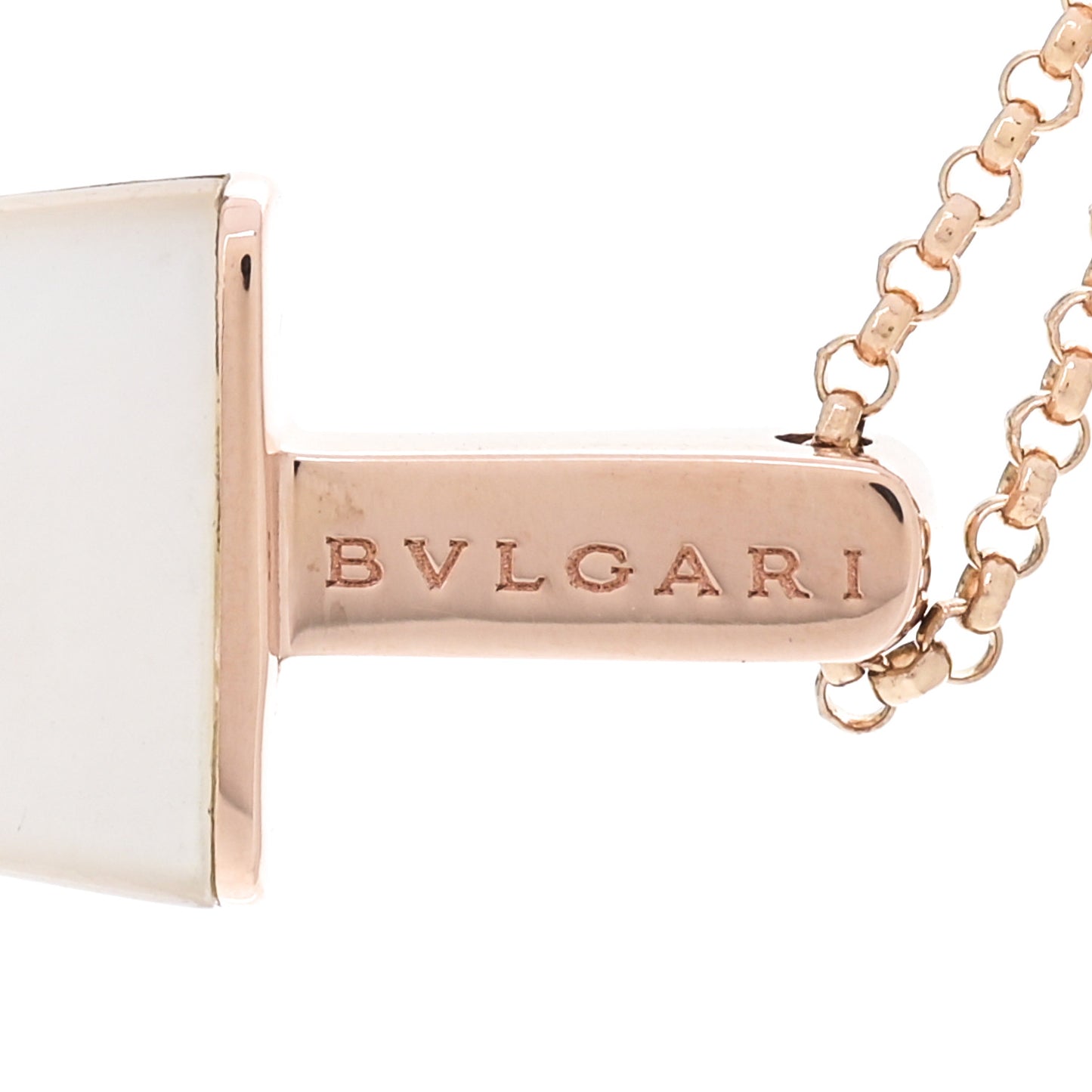 18K Rose Gold Diamond Mother of Pearl Gelati Necklace