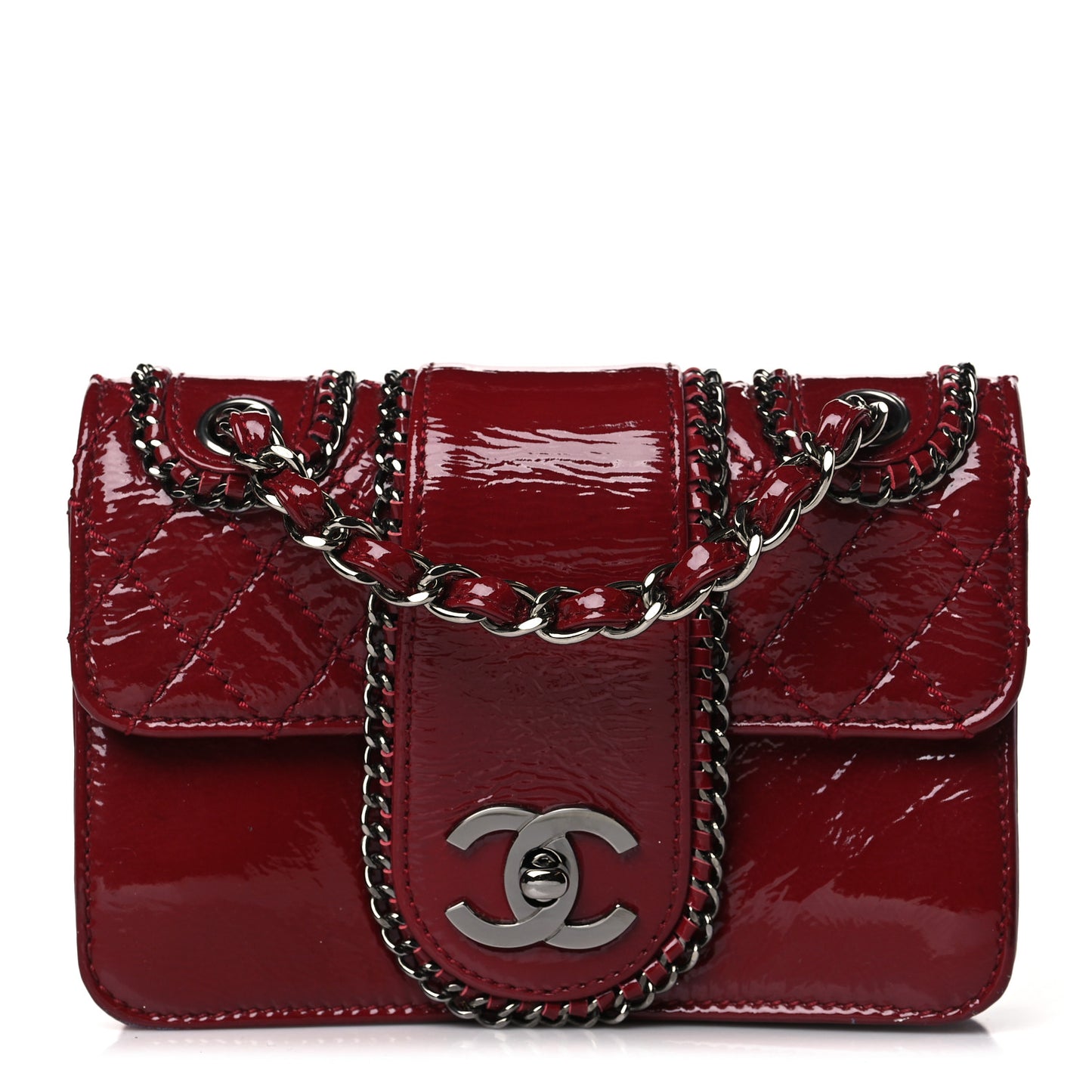 Patent Mini Madison Flap Red