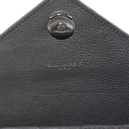 Saint Laurent Sheepskin Matelasse Chevron Monogram Medium College Bag Light Coal 8 of 8