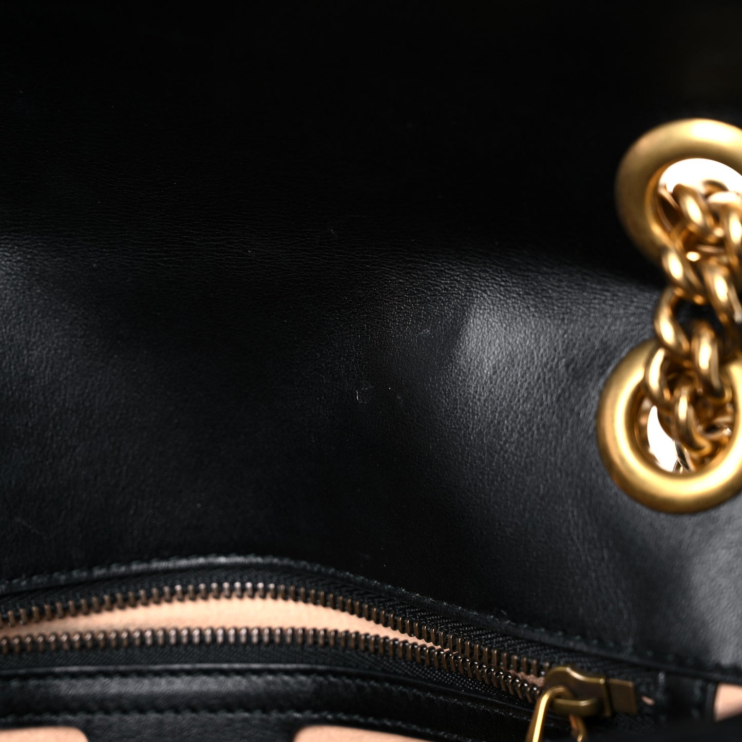 Calfskin Matelasse Small GG Marmont Shoulder Bag Black