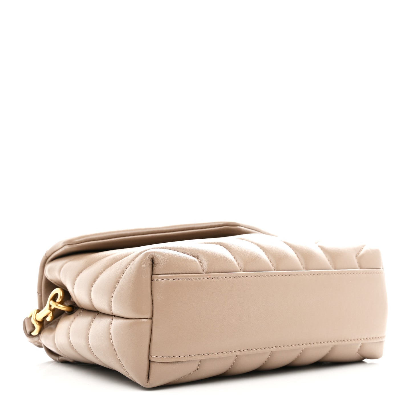 Calfskin Y Quilted Monogram Toy Loulou Crossbody Bag Dark Beige