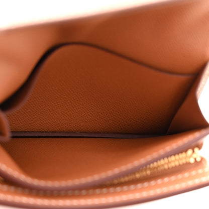 Hermes Madame Calfskin Kelly Slim Wallet Gold 5 of 9