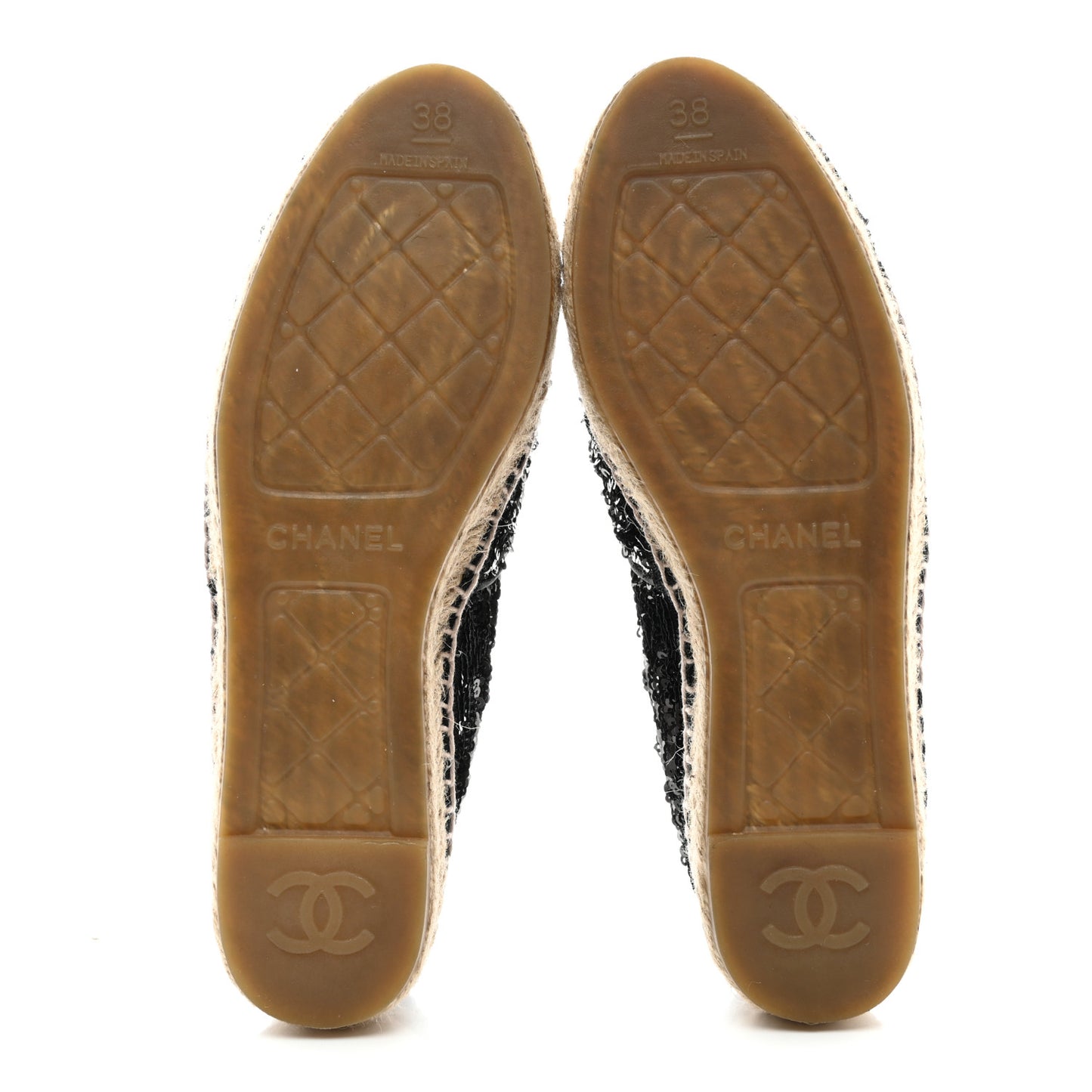 Patent Sequin CC Espadrilles 38 Black