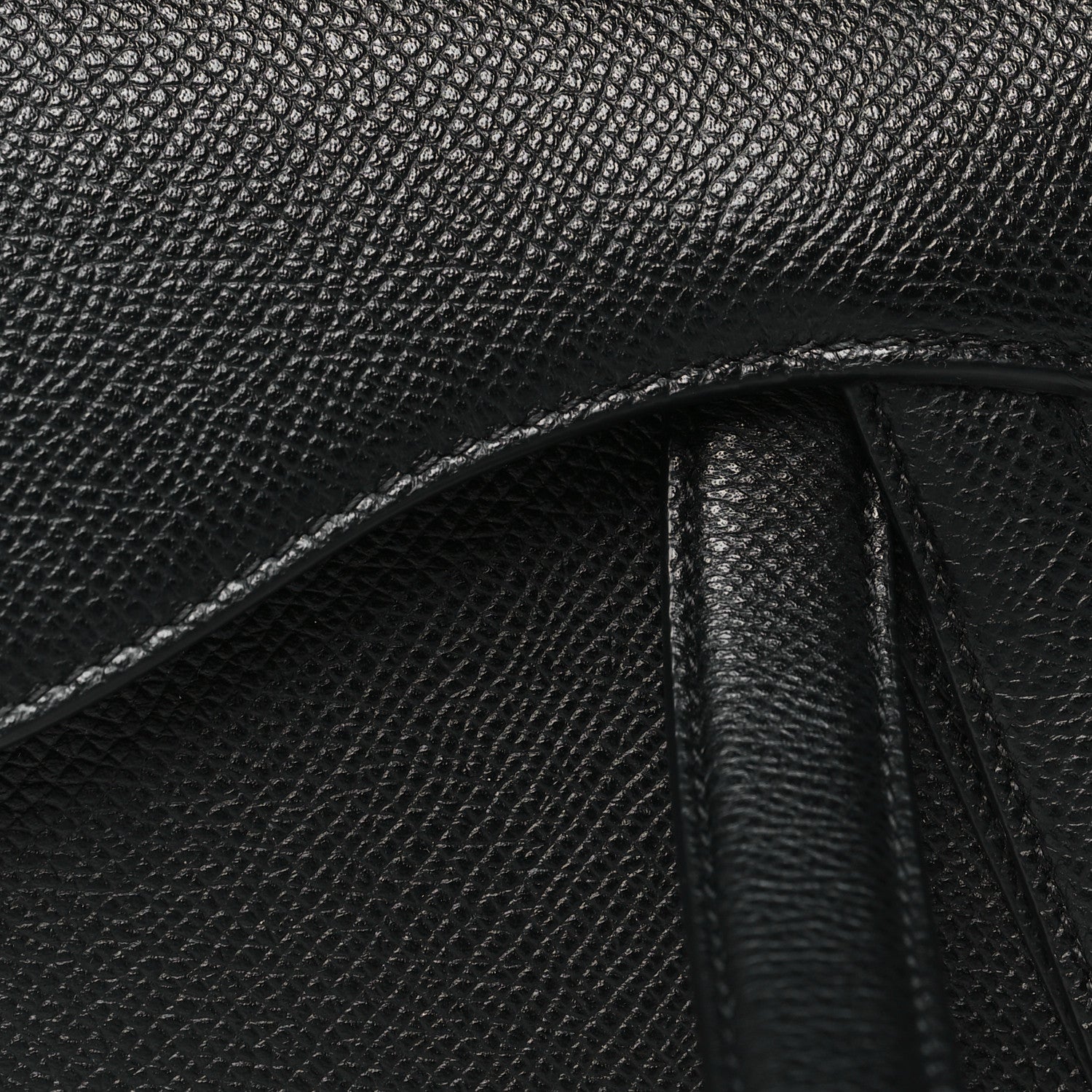 Christian Dior Grained Calfskin Mini Saddle Bag Black 8 of 12
