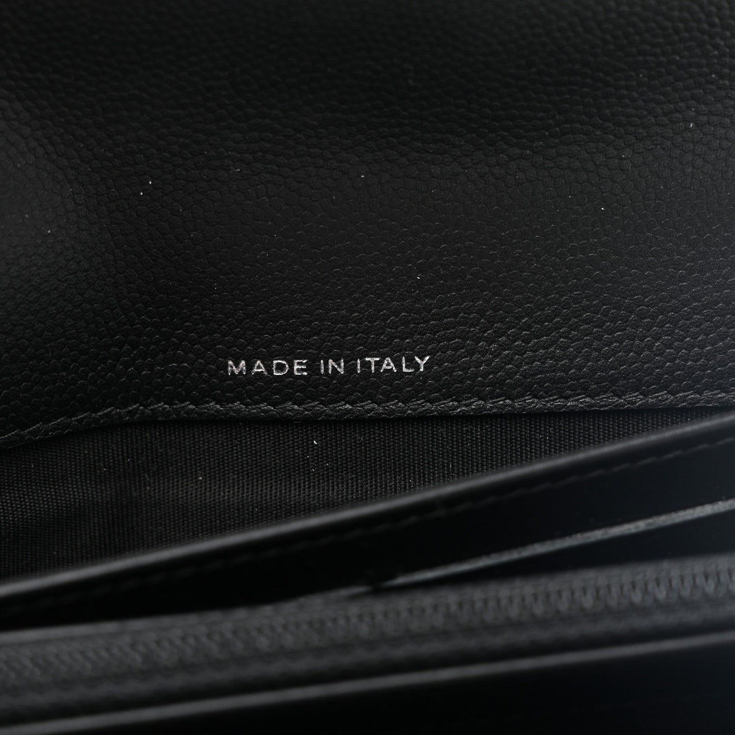 Caviar Envelope Long Wallet Black