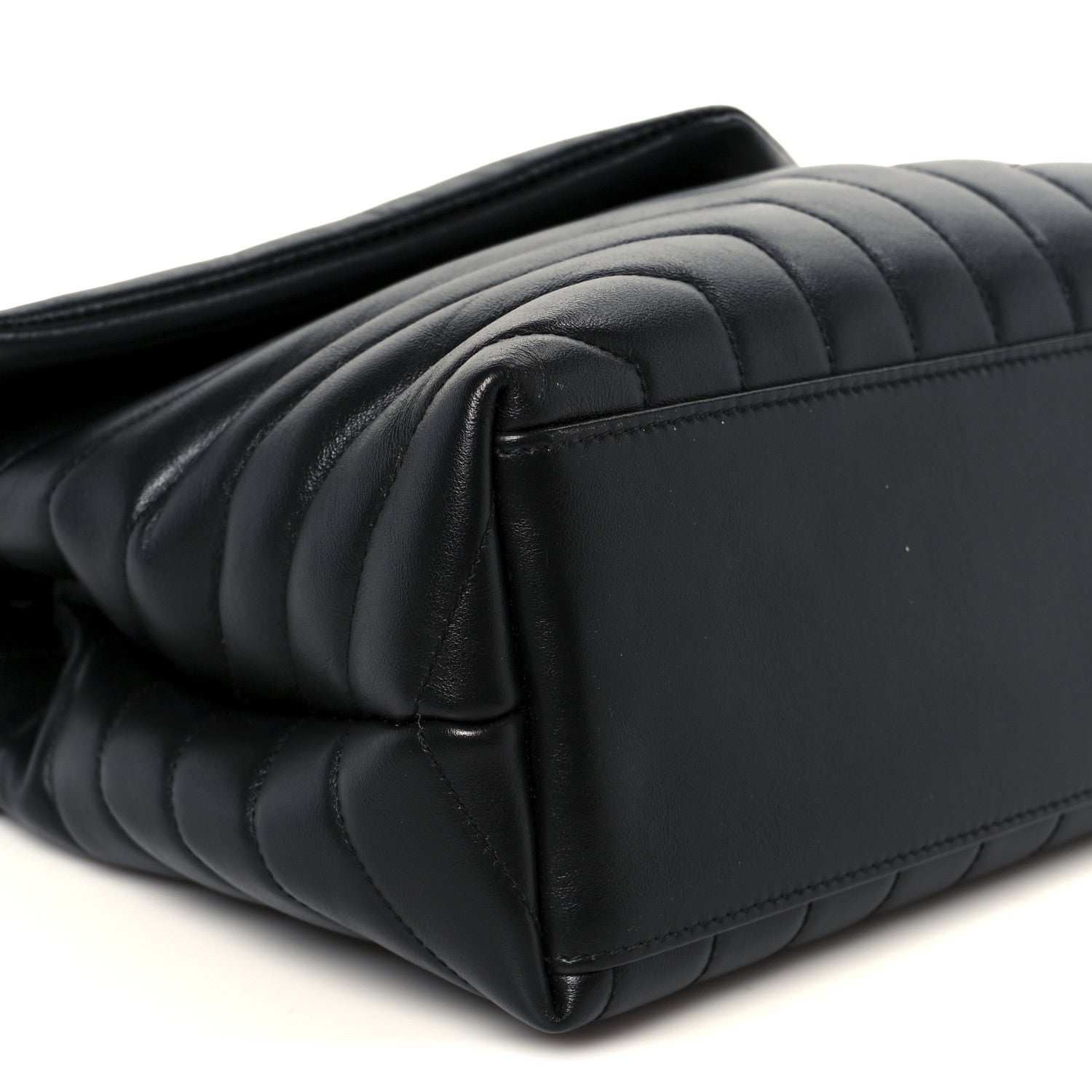 Saint Laurent Calfskin Y Quilted Monogram Monochrome Medium Loulou Chain Satchel Black 10 of 11