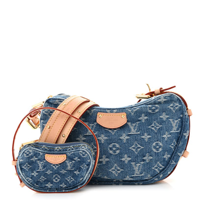 Louis Vuitton Monogram Denim Croissant MM Blue 3 of 10