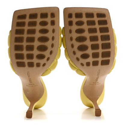 Bottega Veneta Nappa Matelasse Padded Mule Sandals 38.5 Pear 6 of 9