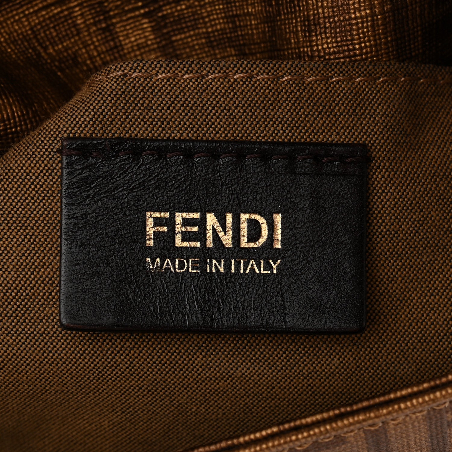 Fendi Zucchino Spalmati Vitello Mini Mama Baguette Gold 6 of 12