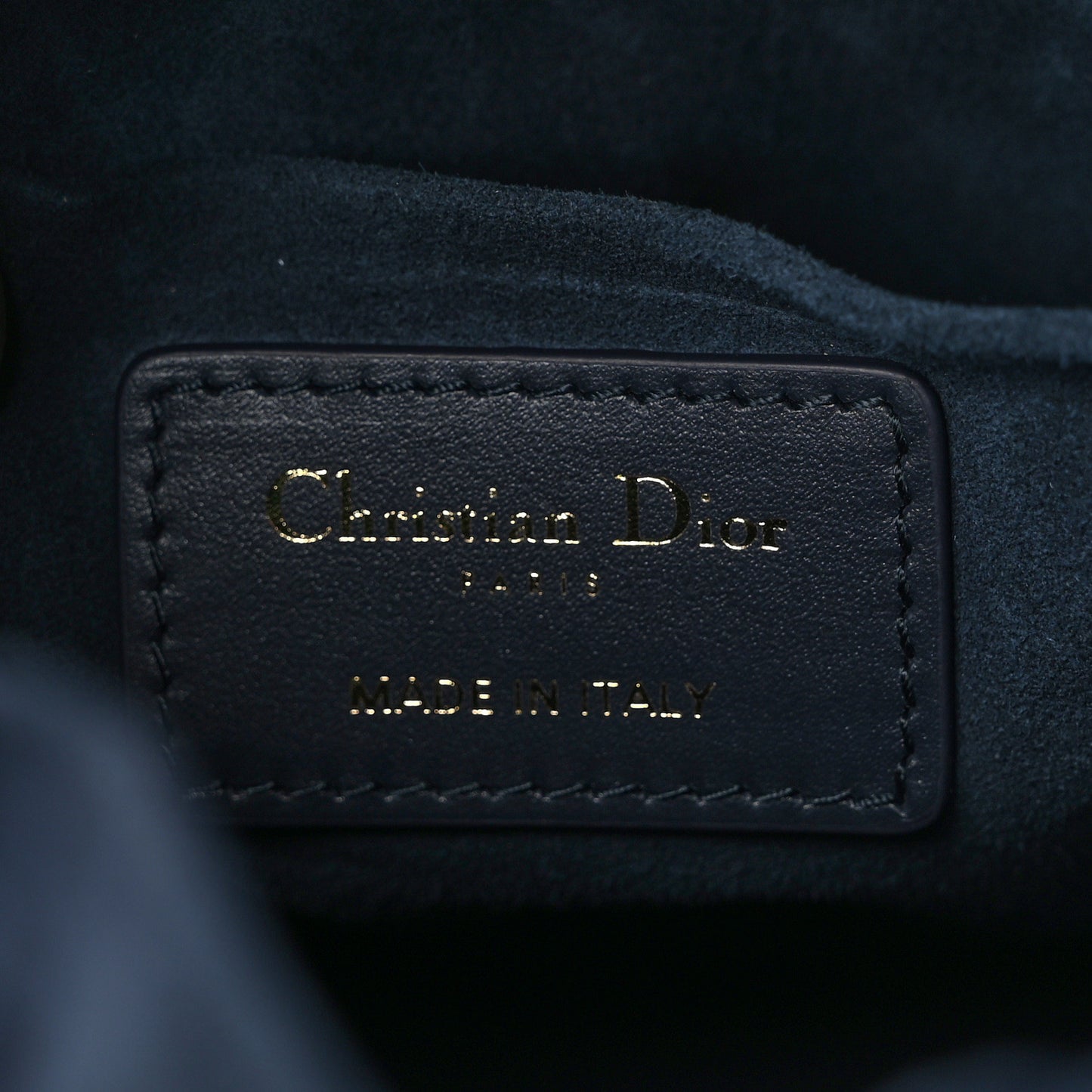 Calfskin Small Dior Vibe Bucket Blue