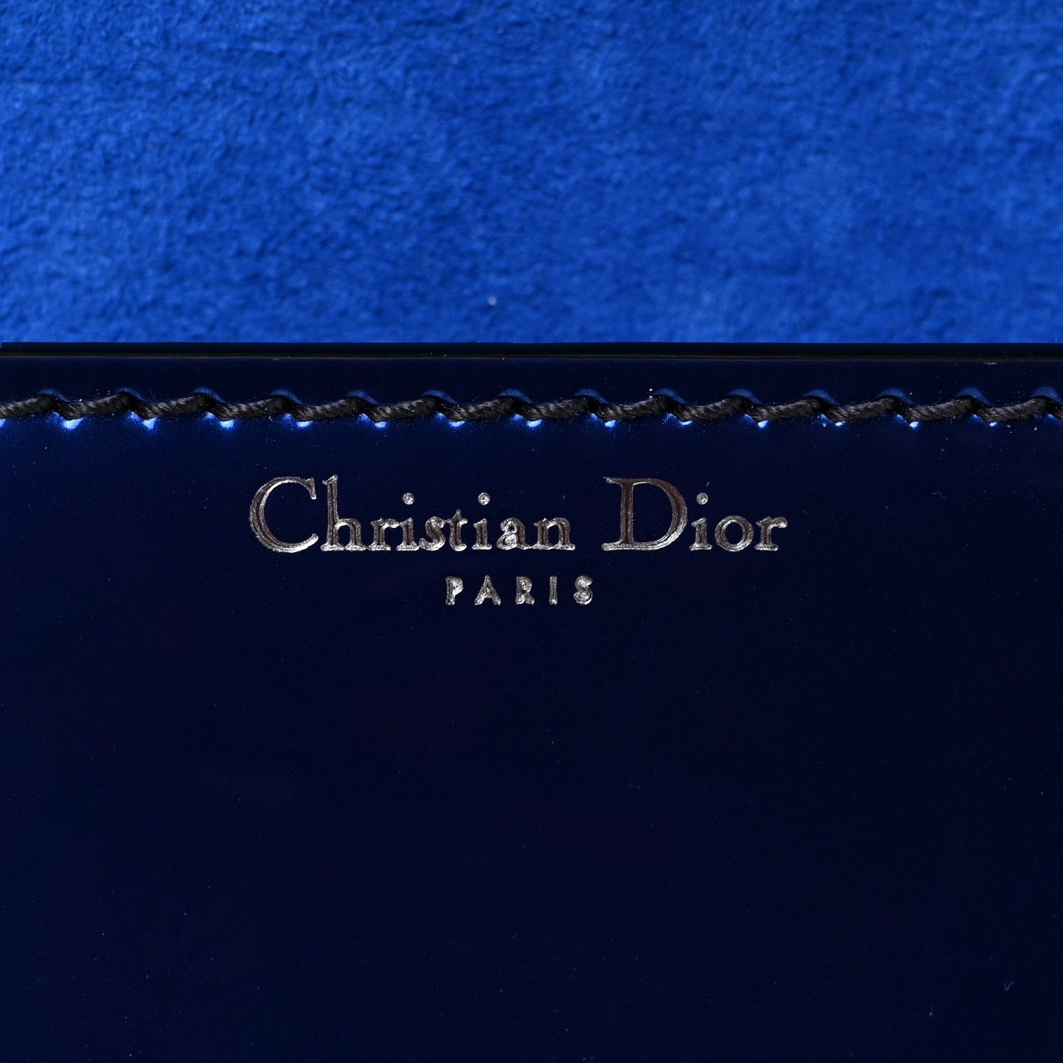 Christian Dior Metallic Patent Crystal Dioraddict Flap Bag Blue 5 of 7