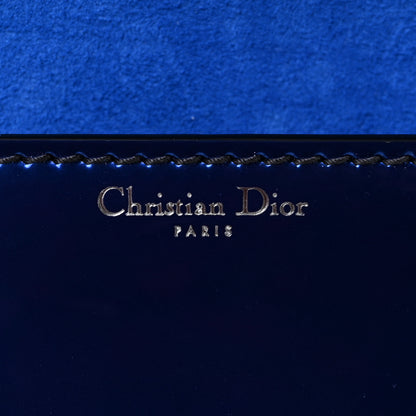 Christian Dior Metallic Patent Crystal Dioraddict Flap Bag Blue 5 of 7
