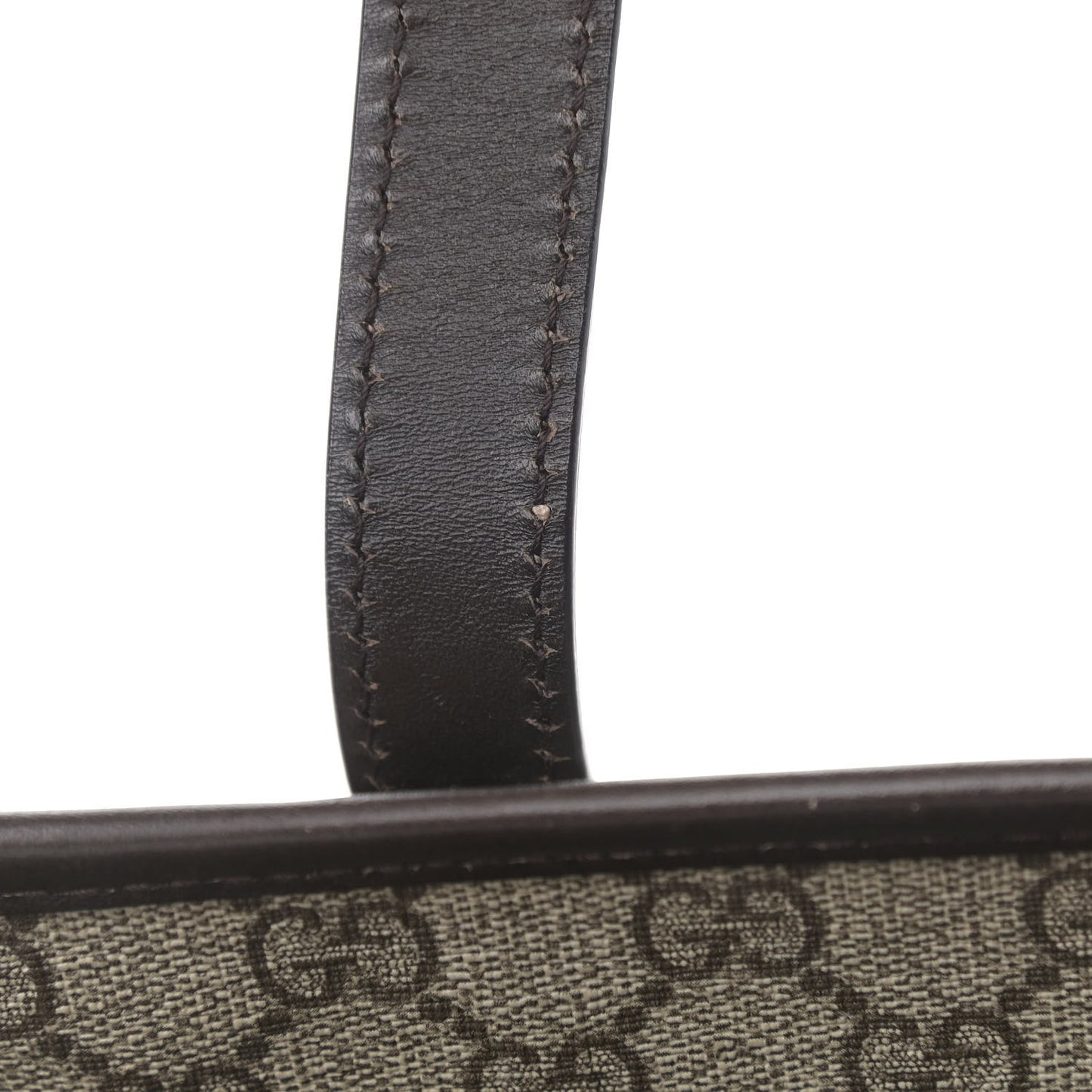 GG Supreme Monogram Small Joy Tote Dark Brown