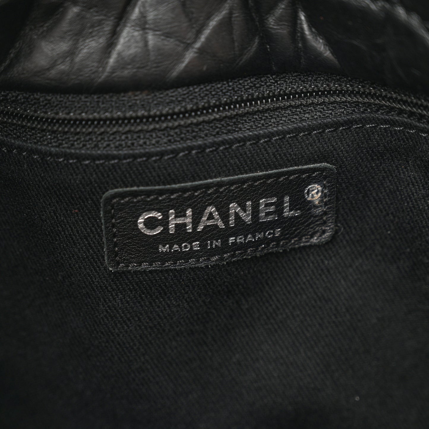 Tweed Lambskin Fantasy Fur Karl's Cabas Tote Black