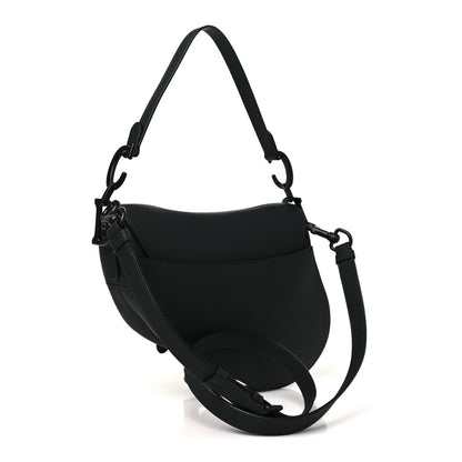 Christian Dior Ultra Matte Calfskin Saddle Bag With Strap Black 3 of 11
