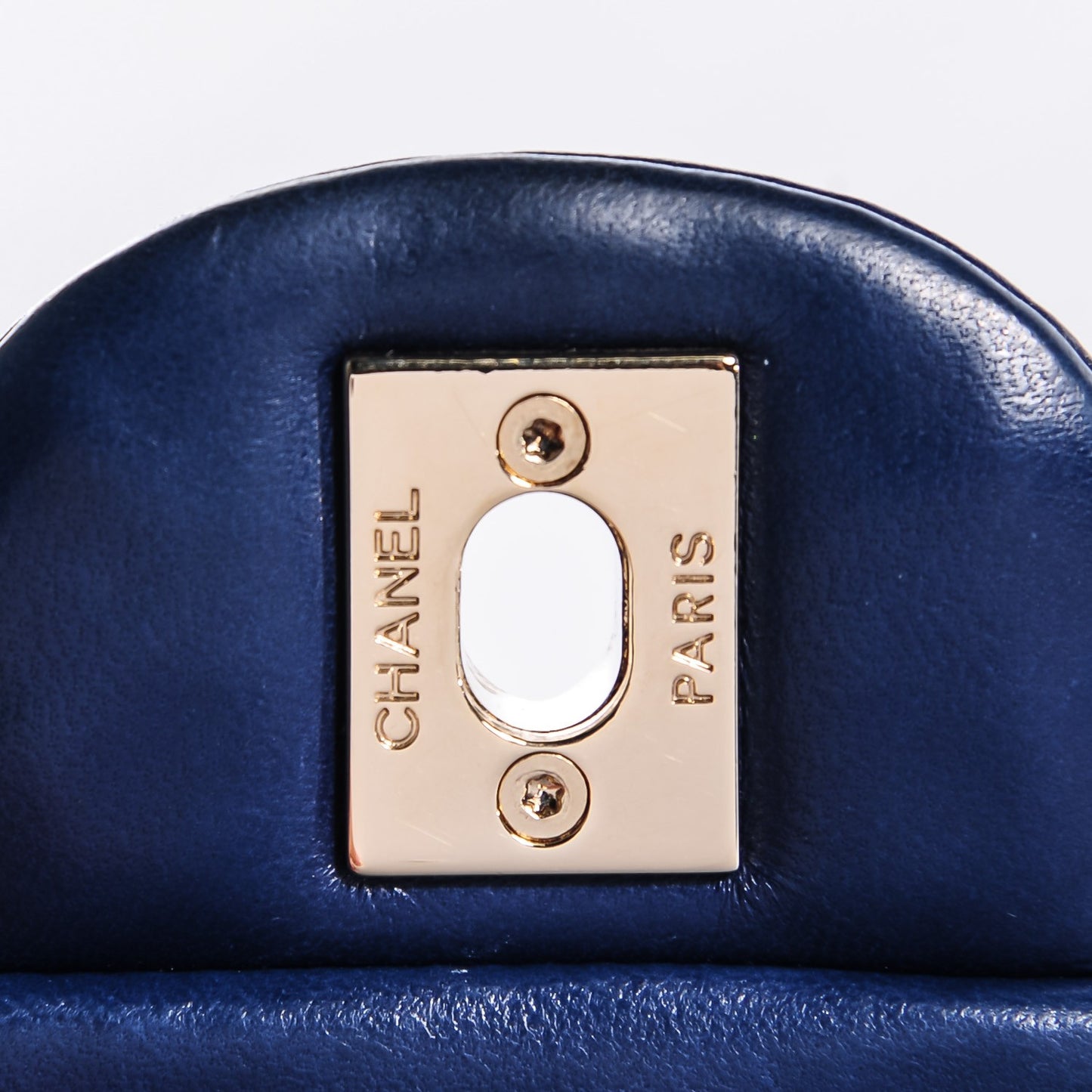 Lambskin Quilted Mini Square Flap Blue