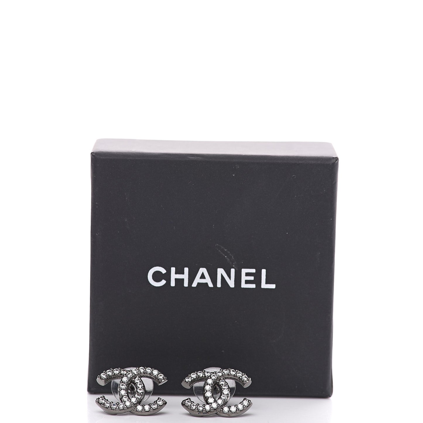 Crystal CC Earrings Silver