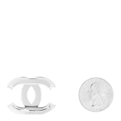 Chanel Metal CC Scarf Ring Silver 2 of 4