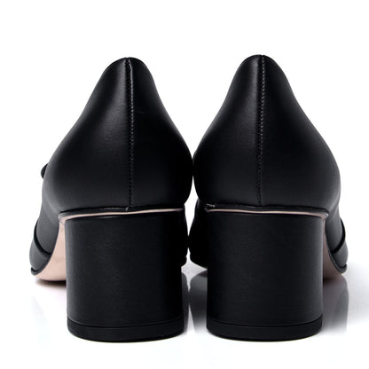 Gucci Calfskin Horsebit Loafer Pumps 39 Black 4 of 6