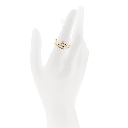 Cartier 18K Yellow Gold Diamond Double Juste Un Clou Ring 54 6.75 2 of 5