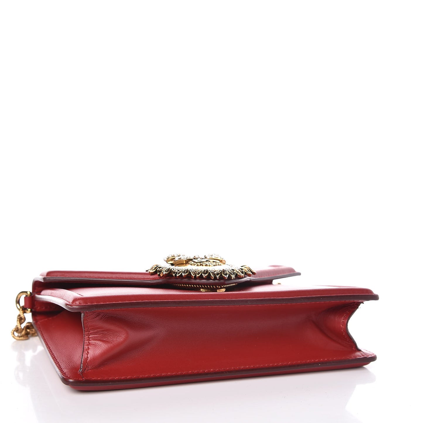 Smooth Calfskin Devotion Envelope Top Handle Bag Rosso Papavero