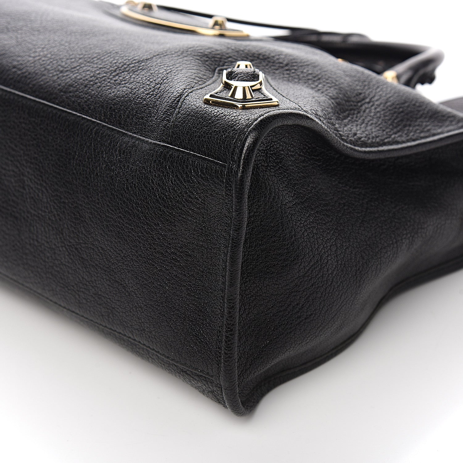 Balenciaga Chevre Gold Metallic Edge Hardware City Black 8 of 10