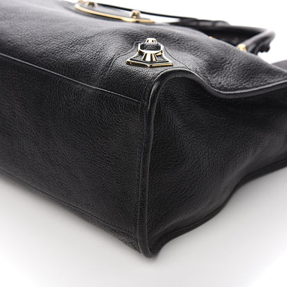 Balenciaga Chevre Gold Metallic Edge Hardware City Black 8 of 10