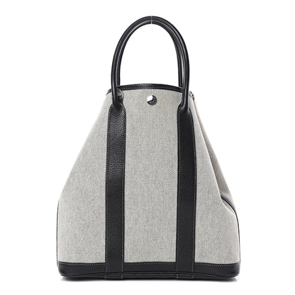 Hermes Buffle Skipper Toile Garden Party Vertical Tote Black 1 of 8