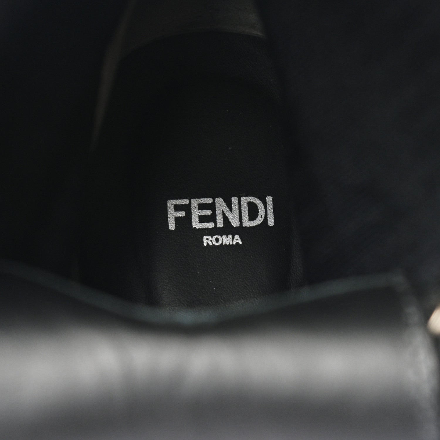 Fendi Calfskin Stretch Fabric Rockoko Biker Boots 37.5 Tobacco Black Marino 7 of 10