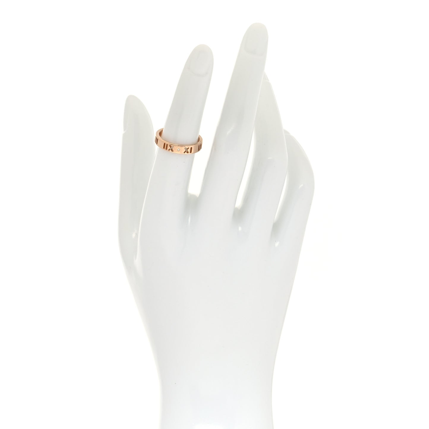 18K Rose Gold Diamond Atlas Pierced Ring 50 5.25