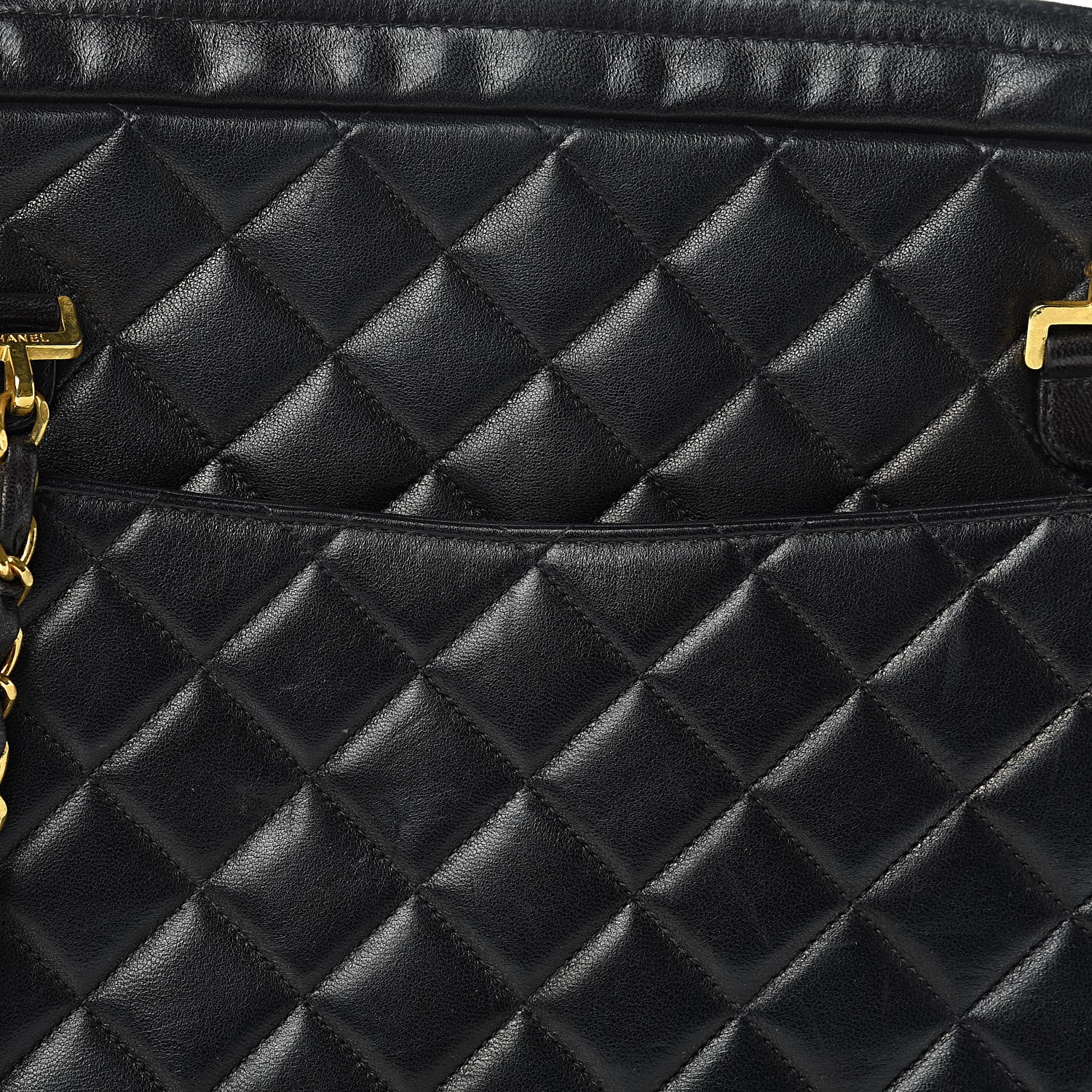 Chanel Lambskin Quilted Shoulder Bag Black 12 of 12