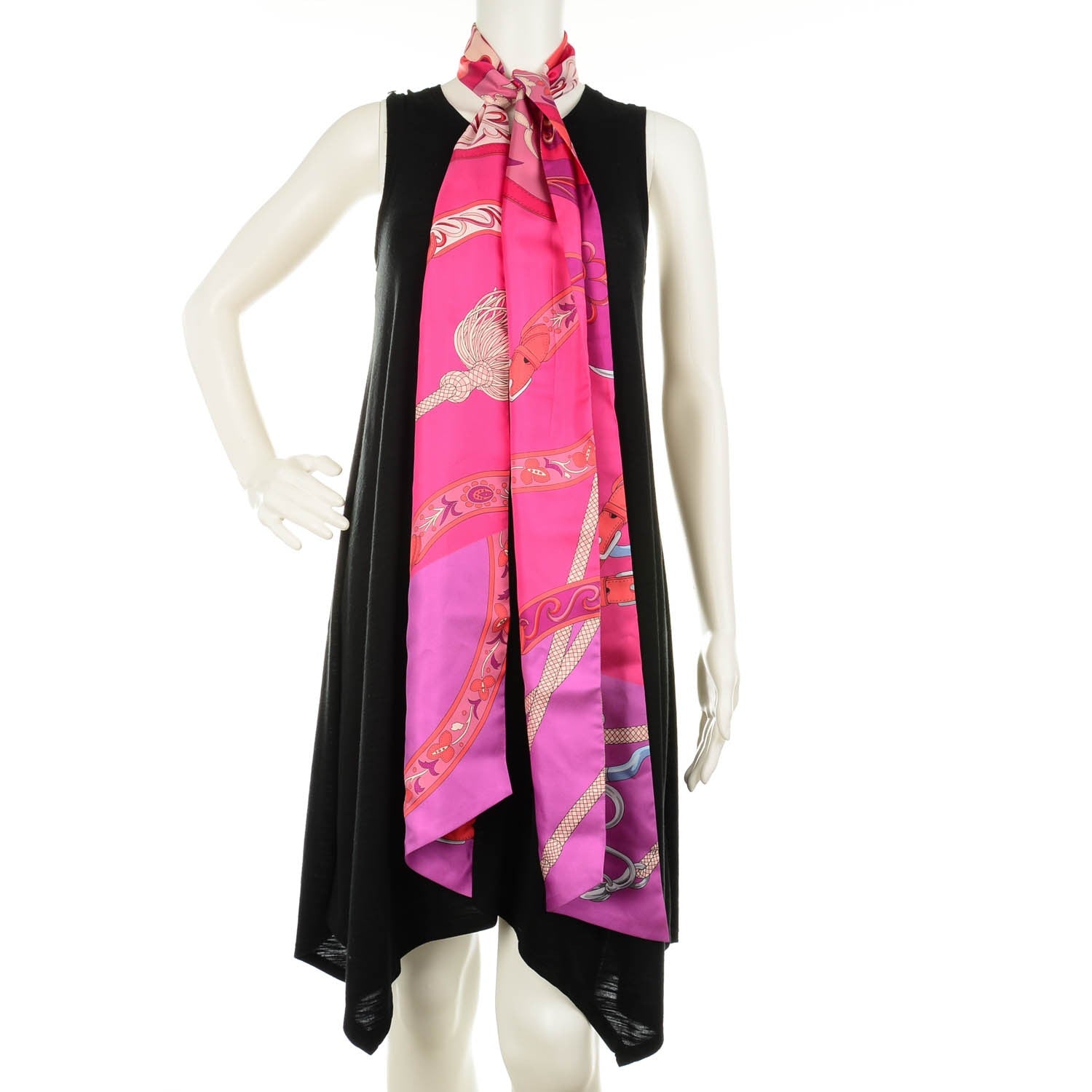 Hermes Silk Festival des Amazones Maxi Twilly Fuchsia Rose Indien Corail 2 of 4