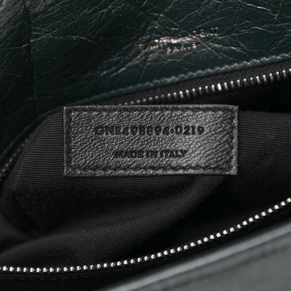 Saint Laurent Crinkled Calfskin Matelasse Monogram Medium Niki Chain Satchel Peacock Green 7 of 11