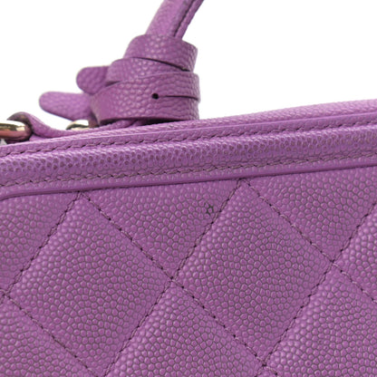 Chanel Caviar Quilted Medium CC Filigree Vanity Case Purple 11 of 16