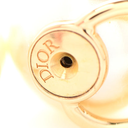Christian Dior Pearl Crystal Tribal Logo Charms Earrings Gold 4 of 4
