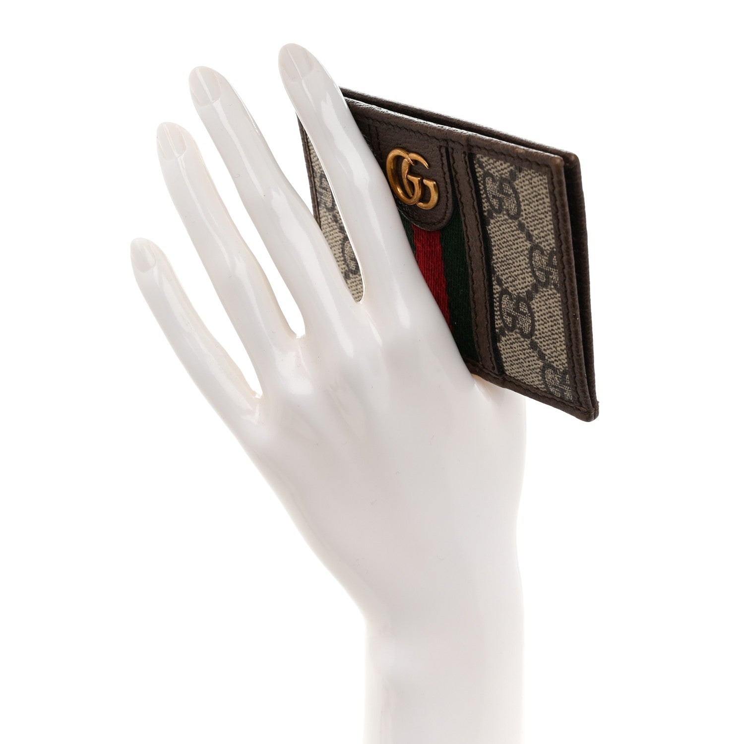 Gucci GG Supreme Monogram Ophidia Card Holder Brown 2 of 7