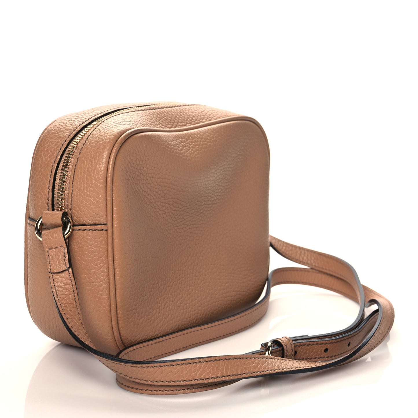 Pebbled Calfskin Small Soho Disco Bag Camelia