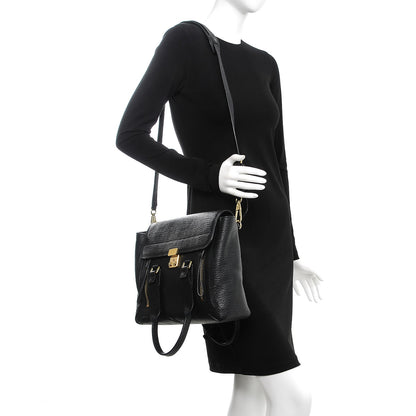 3.1 Phillip Lim 3.1 Textured Calfskin Medium Pashli Satchel Black 2 of 8