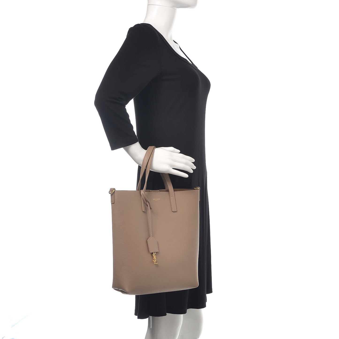 Calfskin Toy Shopping Tote Dark Beige