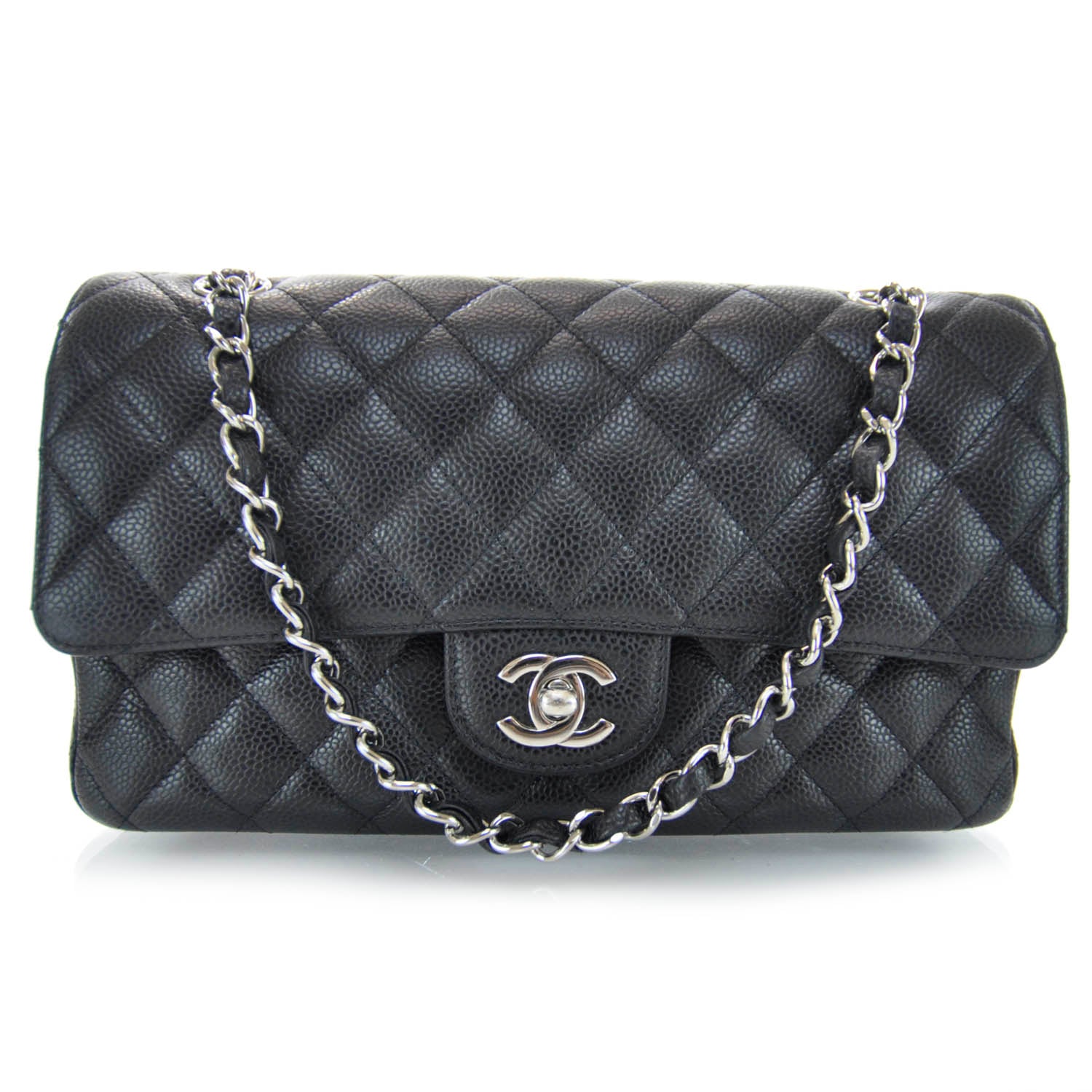 Chanel Caviar Quilted Medium Double Flap Black 1 of 8