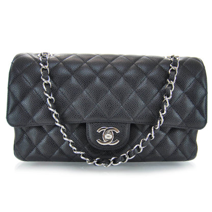 Chanel Caviar Quilted Medium Double Flap Black 1 of 8