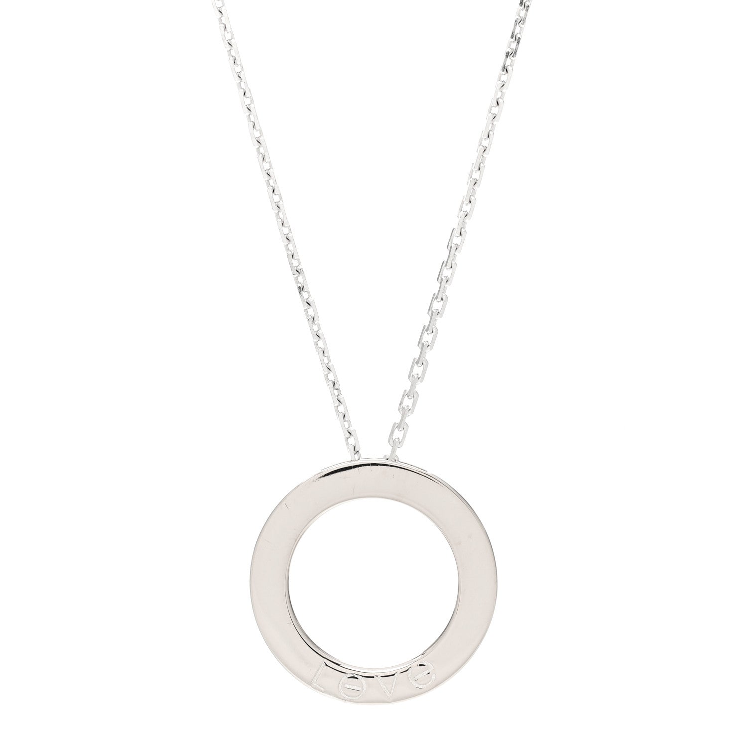 Cartier 18K White Gold LOVE Pendant Necklace 4 of 7