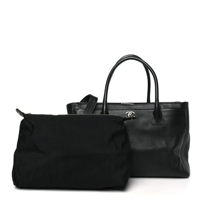Chanel Calfskin Cerf Executive Shopper Tote Black 3 of 12