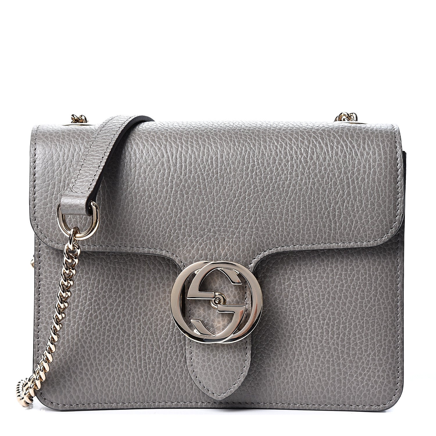 Gucci Dollar Calfskin Small Interlocking G Shoulder Bag Loess 1 of 9