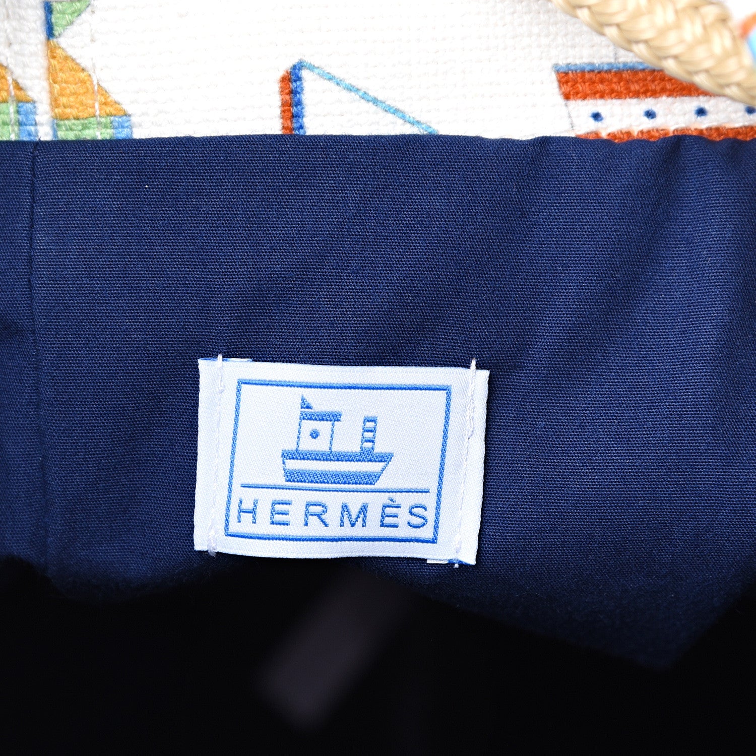 Hermes Canvas Petit Chalutier Duffle Bag Azur 5 of 10