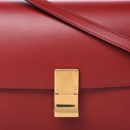 Celine Box Calfskin Medium Classic Box Flap Bag Red 8 of 10