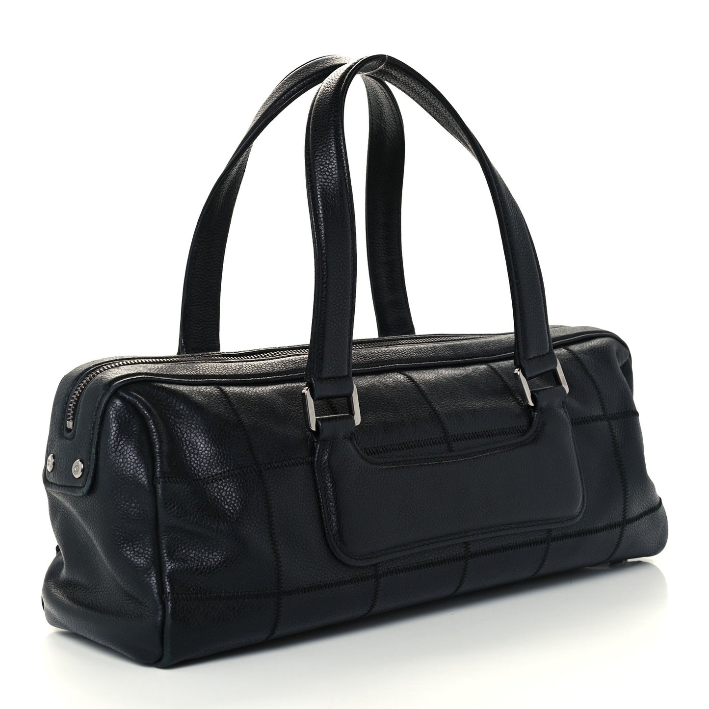 Caviar Square Stitched Tote Black